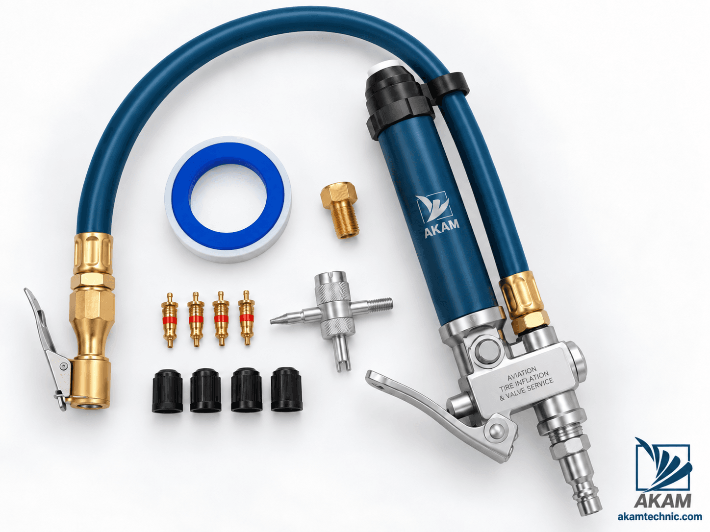 Aircraft Tire Inflation and Valve Service Kit
