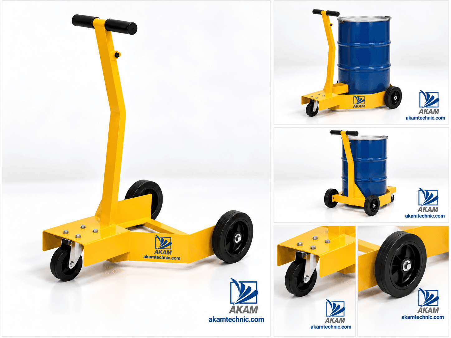 Industrial Grease Barrel Transport Cart